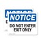 Signmission Do Not Enter Exit Only OSHA Notice Sign, Vinyl Decal, 10in W x 7in L, 2PK OS-2PACK-NS-D-710-L-11184 - alternate 1